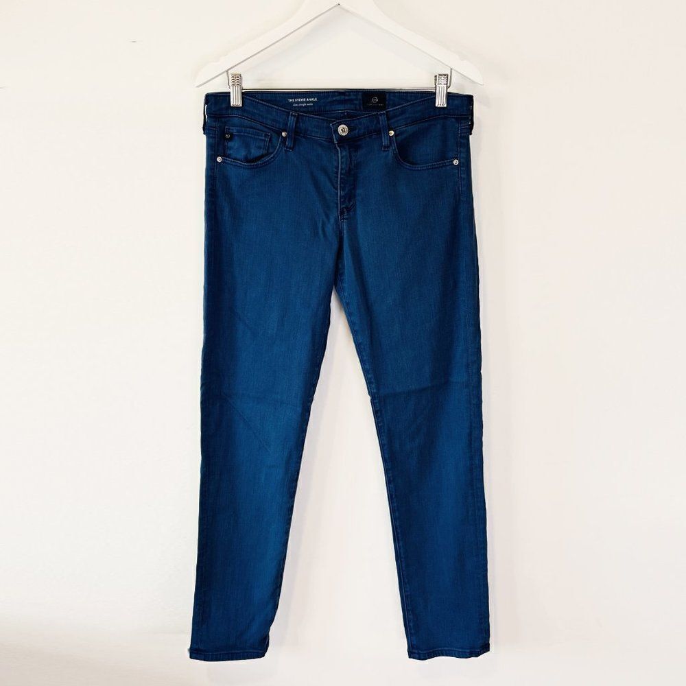 AG Adriano Goldschmied The Stevie Ankle Slim Straight Bright Blue Jeans